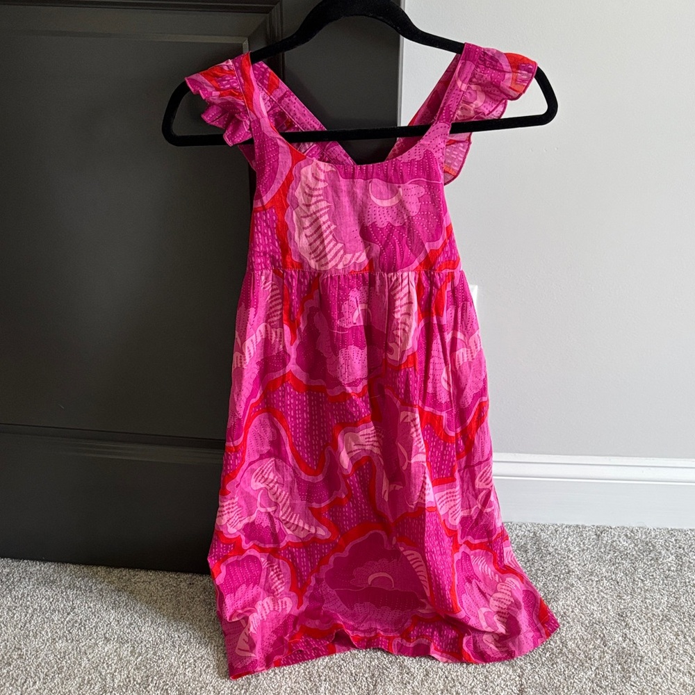 Pink Floral Sleeveless Dress girls size 12